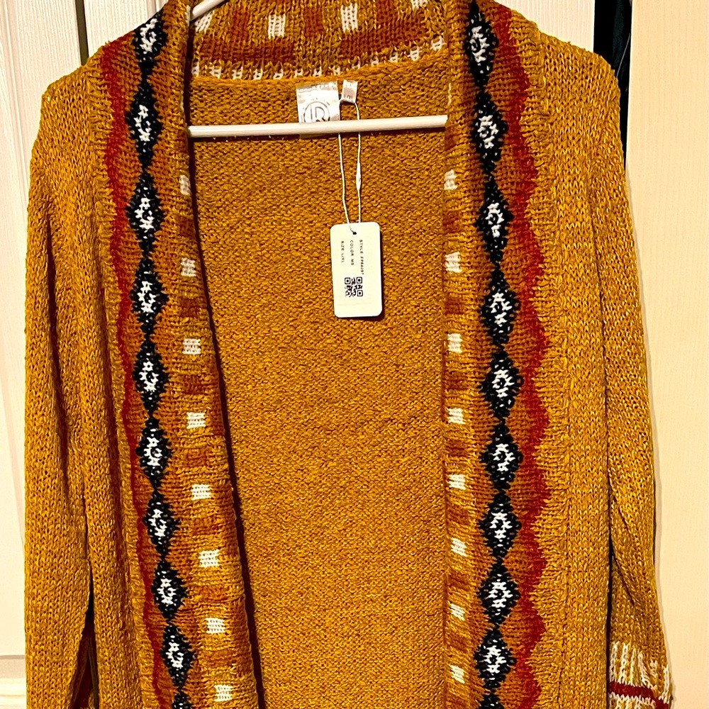 New Aztec style long cardigan size S/M